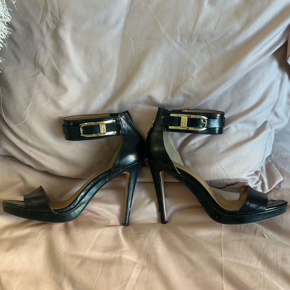 Calvin Klein Black Strappy Heels